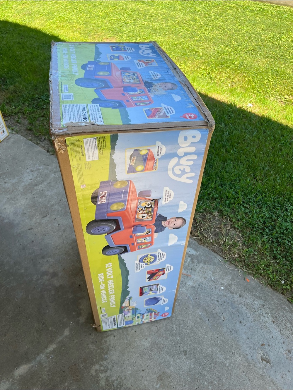 Bluey Red and Blue Push-Along Ride-On Truck for Kids